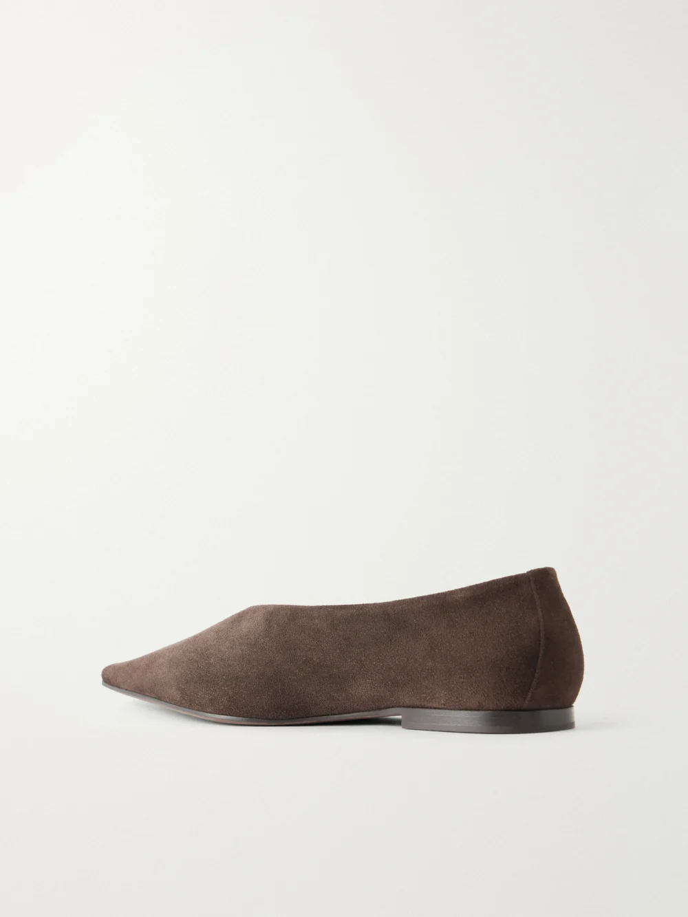 Back view of the Brunello Cucinelli Suede Ballerina Flats