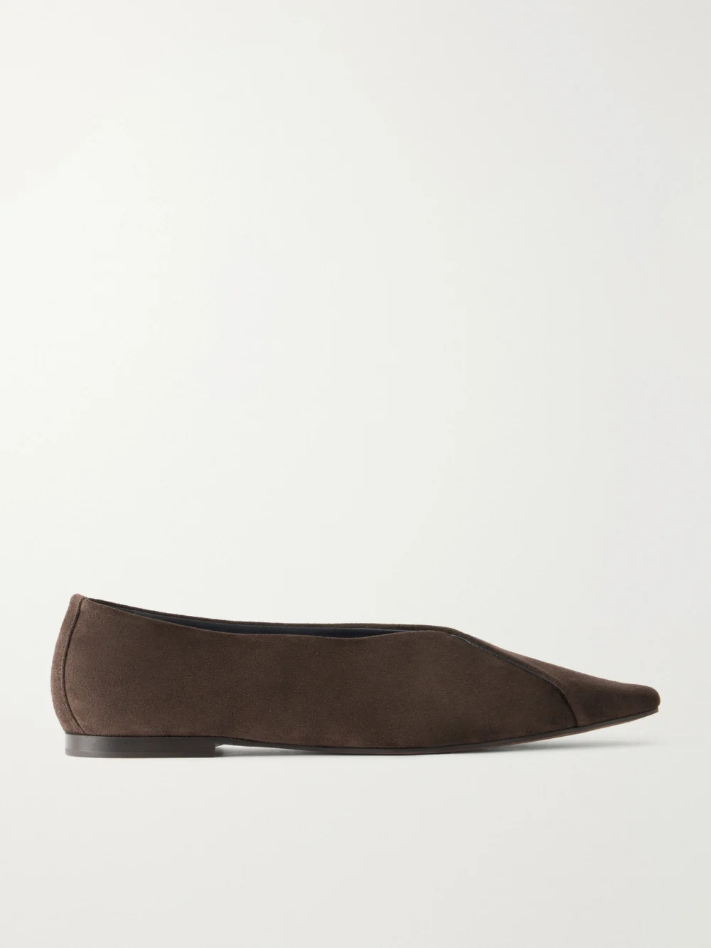 Brunello Cucinelli Suede Ballerina Flats in chocolate
