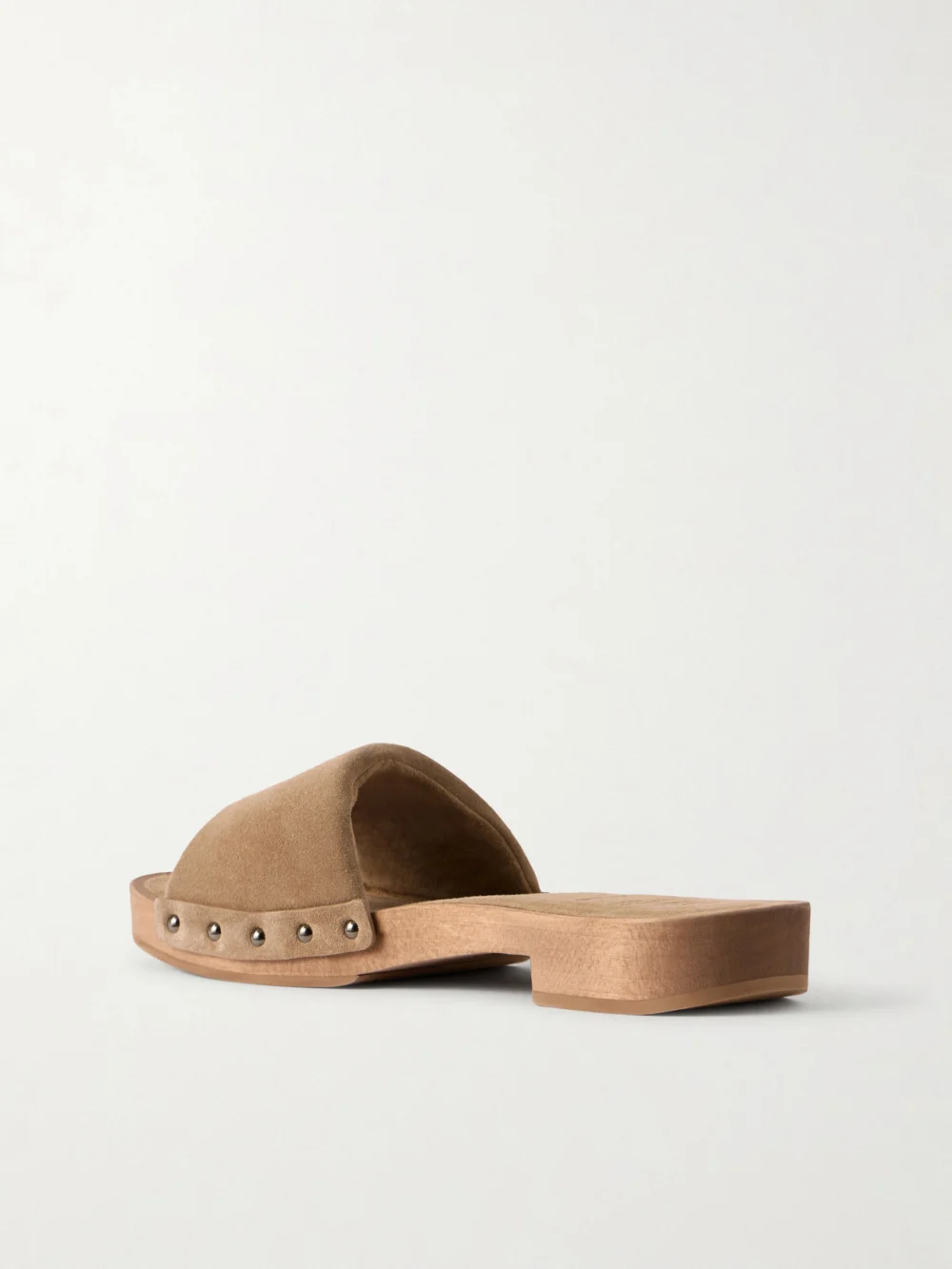 Back view of the Brunello Cucinelli Suede Clogs