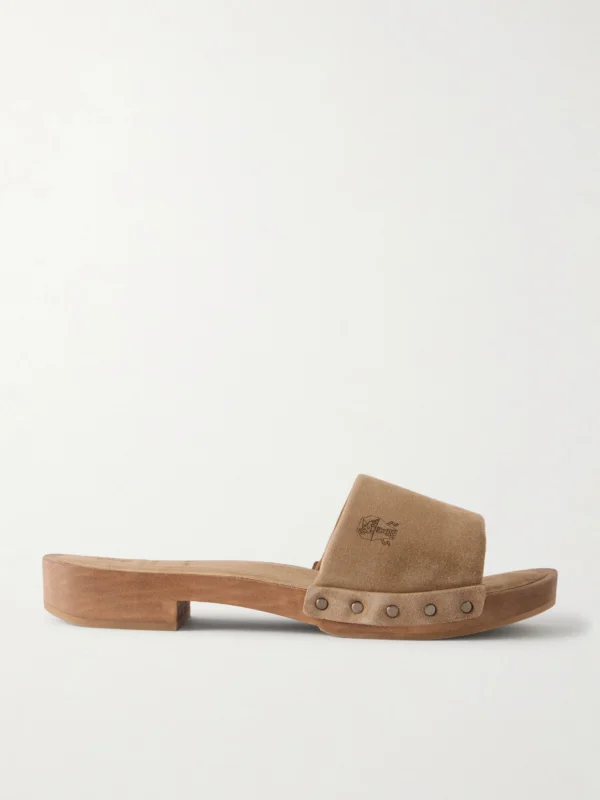 Brunello Cucinelli Suede Clogs