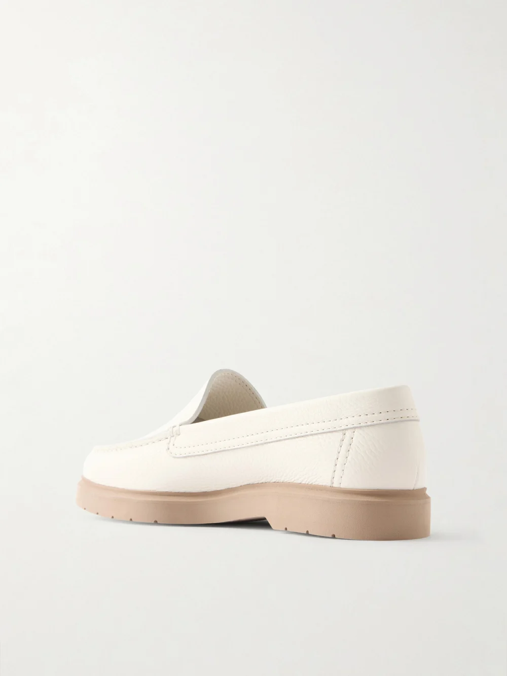 Back view of the Brunello Cucinelli Textured-leather Loafers