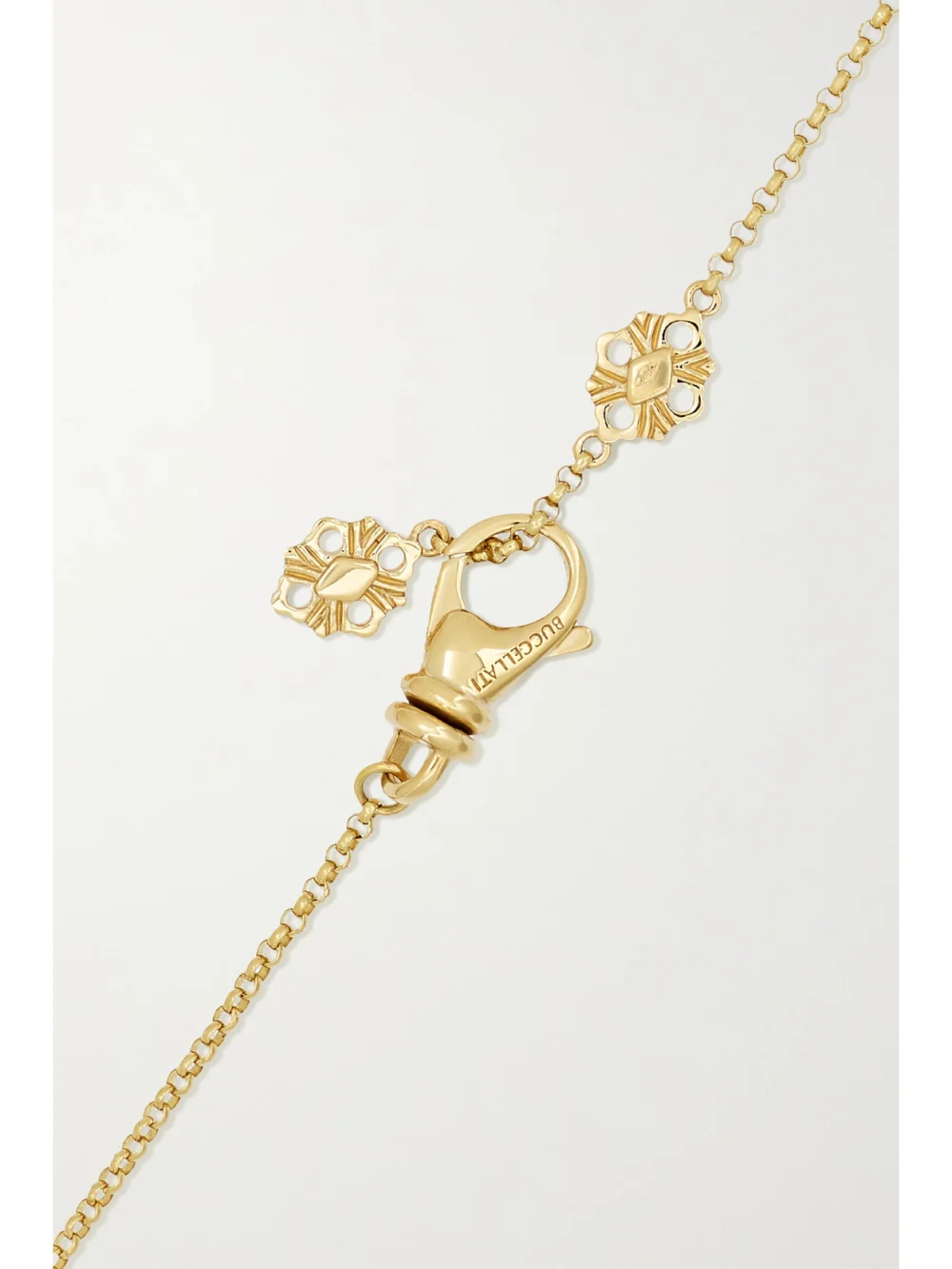 Back view of the Buccellati Opera Tulle 18-karat Gold and Enamel Necklace