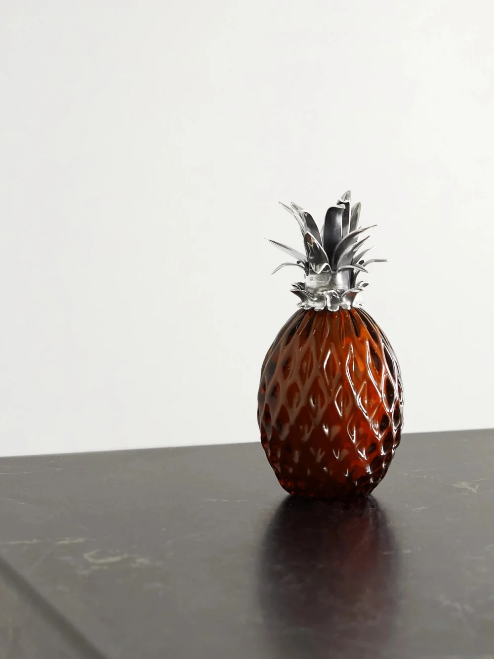 Back view of the Buccellati Pineapple Sterling Silver and Glass Table Marker