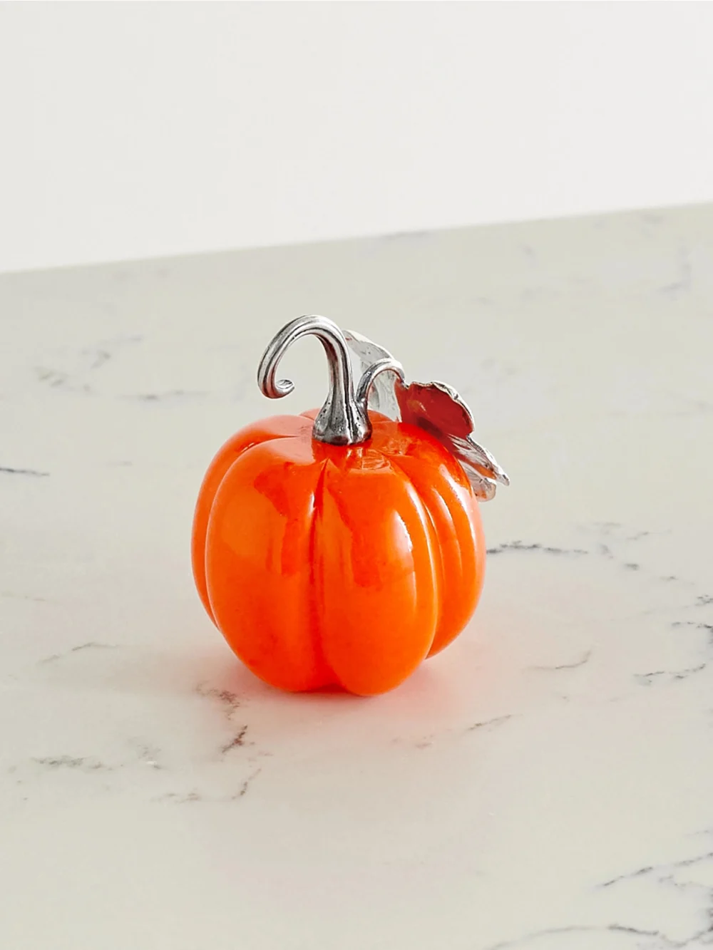 Back view of the Buccellati Pumpkin Sterling Silver and Glass Table Marker