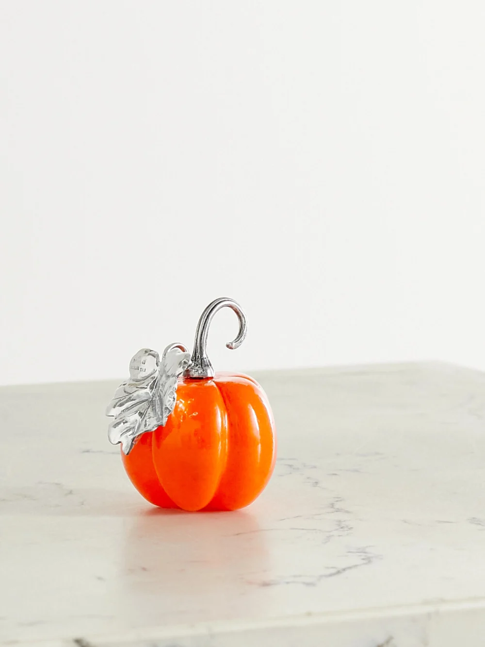 Buccellati Pumpkin Sterling Silver and Glass Table Marker