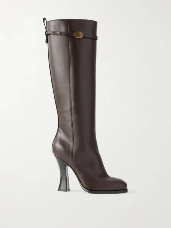 Burberry 100 Belted Leather Knee-high Boots
