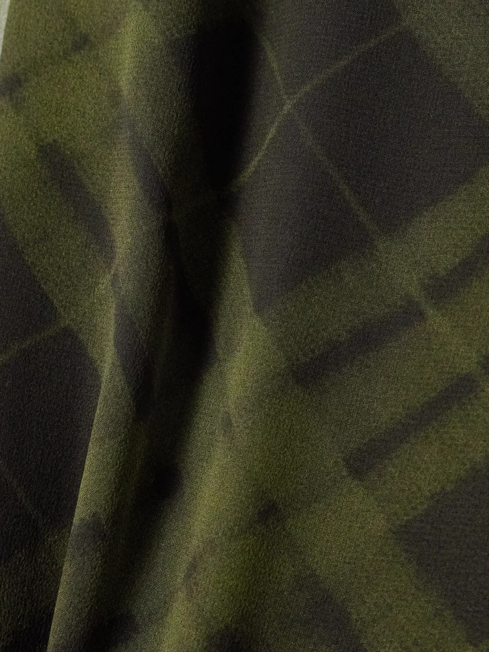 Close-up detail of the Burberry Asymmetric Ruffled Checked Silk-crepe Dress