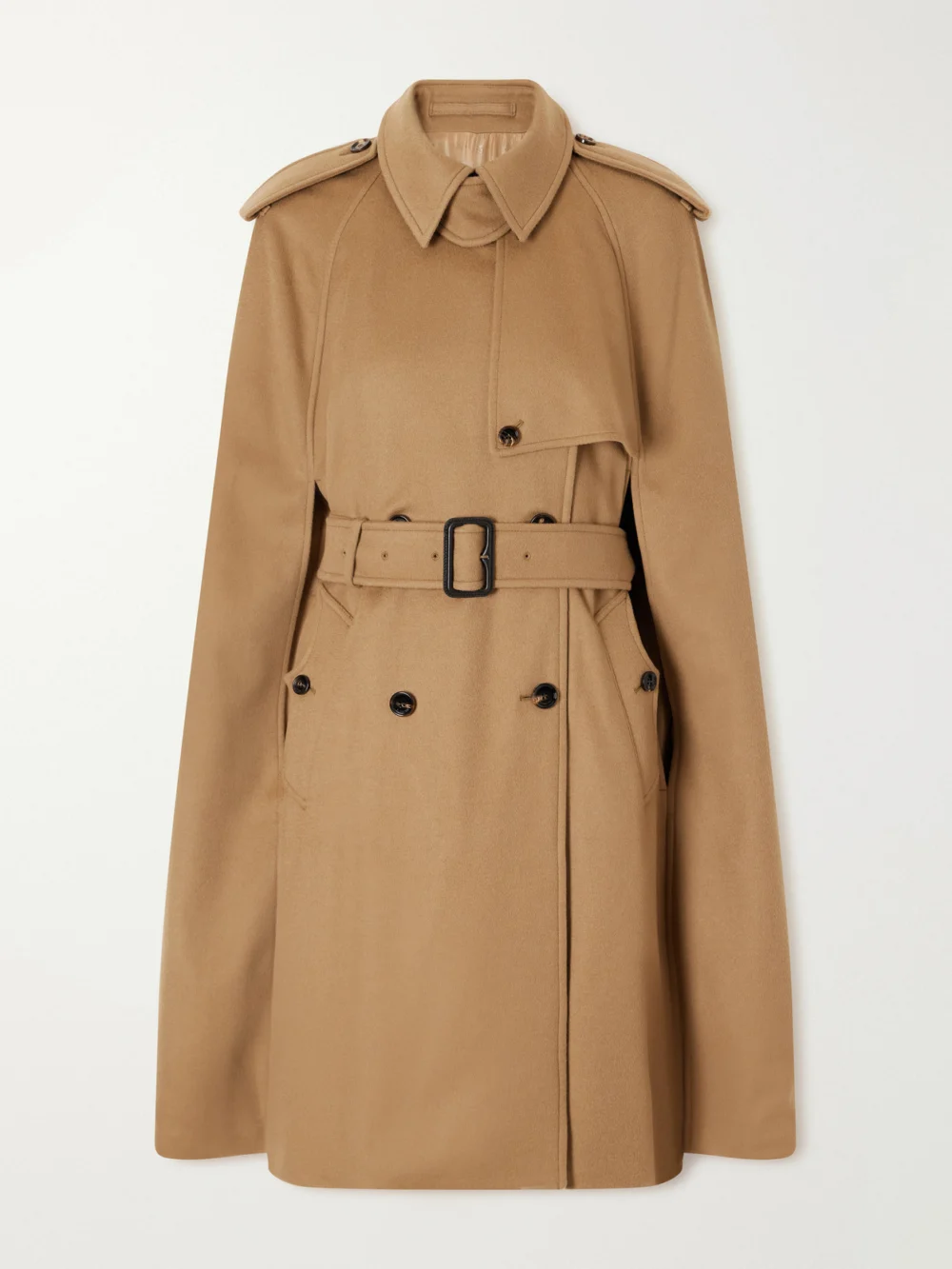 Burberry Belmont Belted Cashmere Cape in camel