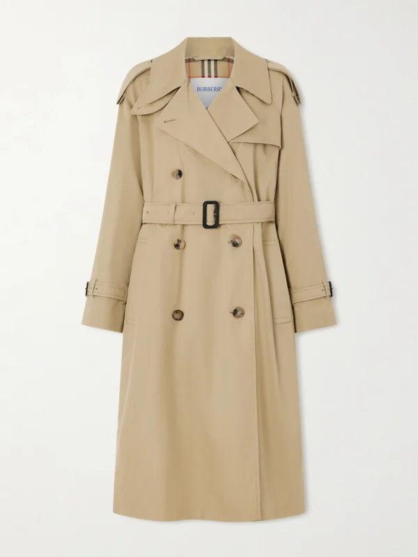 Burberry Castleford Double-breasted Belted Cotton-gabardine Trench Coat
