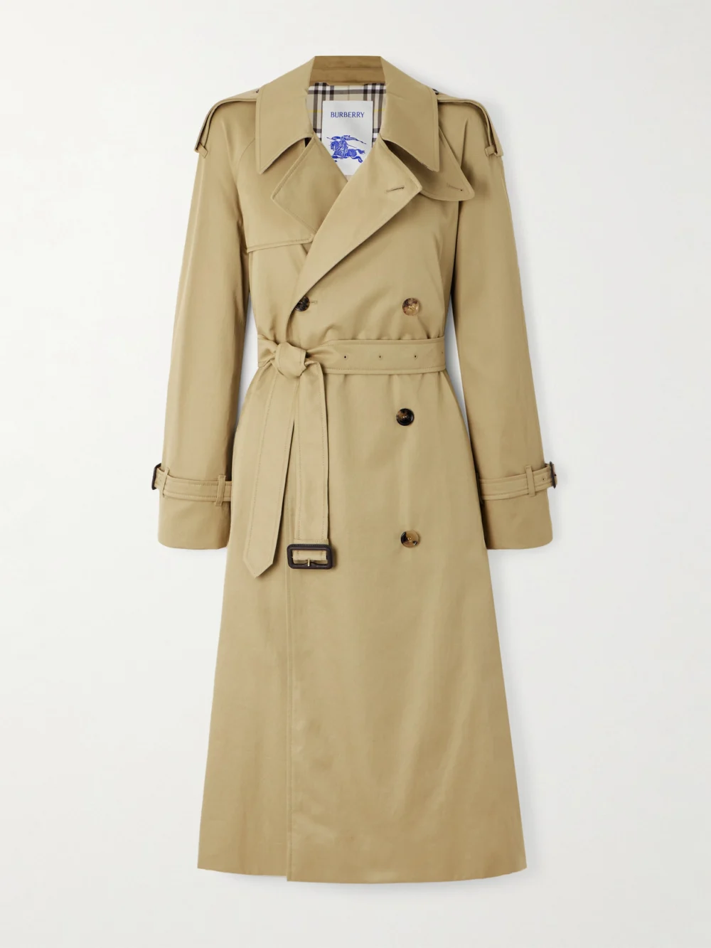 Burberry Castleford Double-breasted Cotton-gabardine Trench Coat in beige