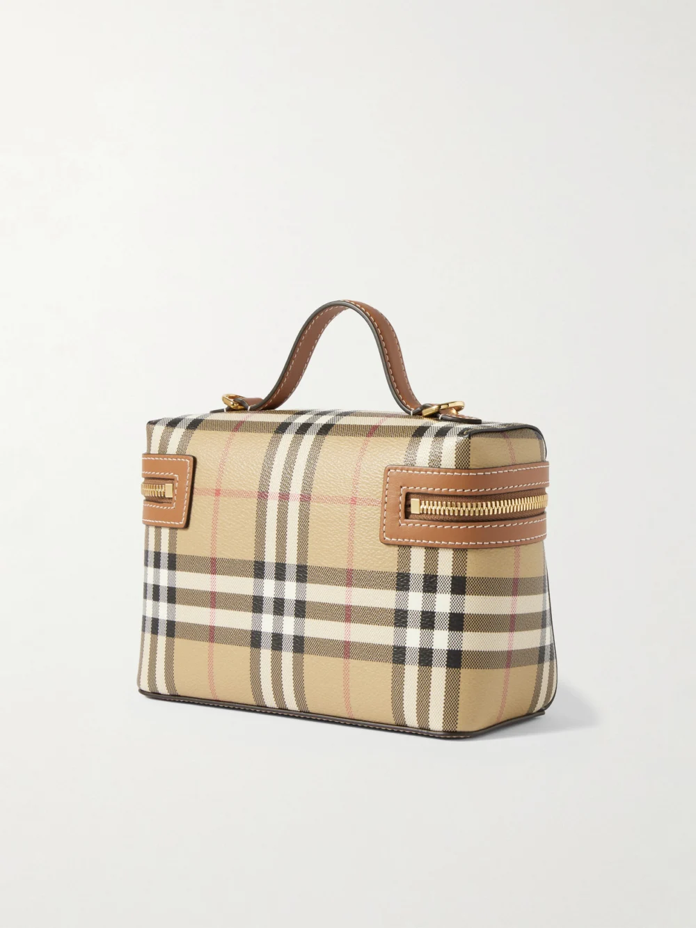 Back view of the Burberry Check Vanity Bag