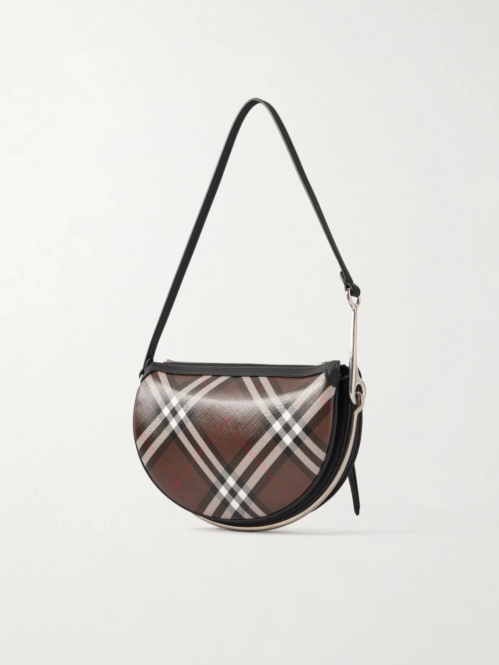 Back view of the Burberry Checked Leather Shoulder Bag
