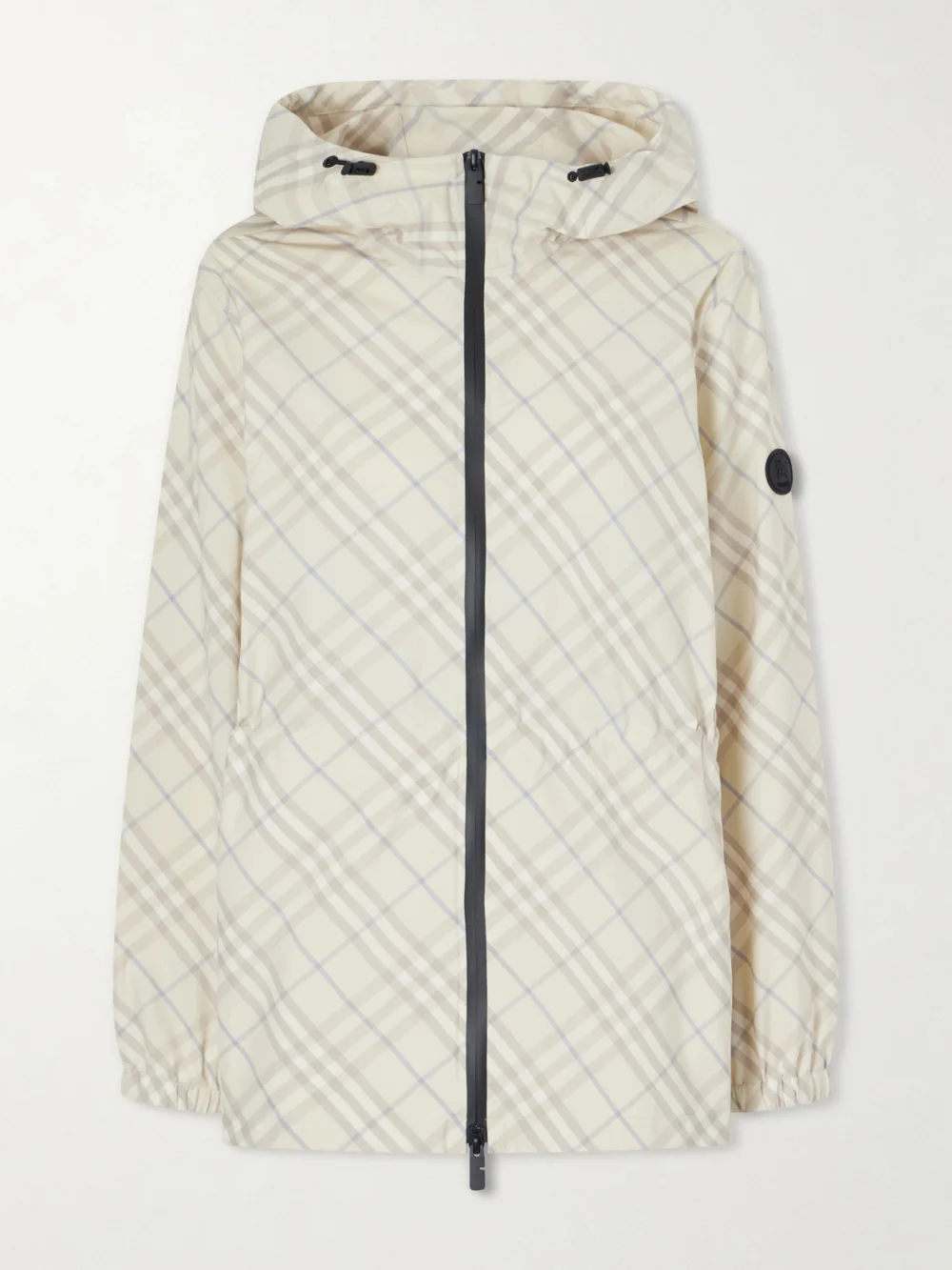 Burberry Checked Shell Jacket in beige