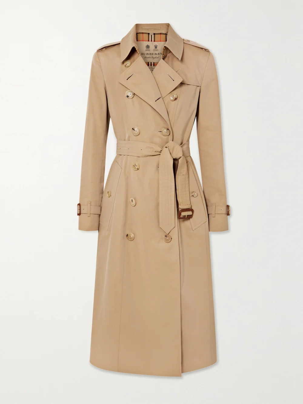 Burberry Chelsea Long Organic Cotton-gabardine Trench Coat in neutral