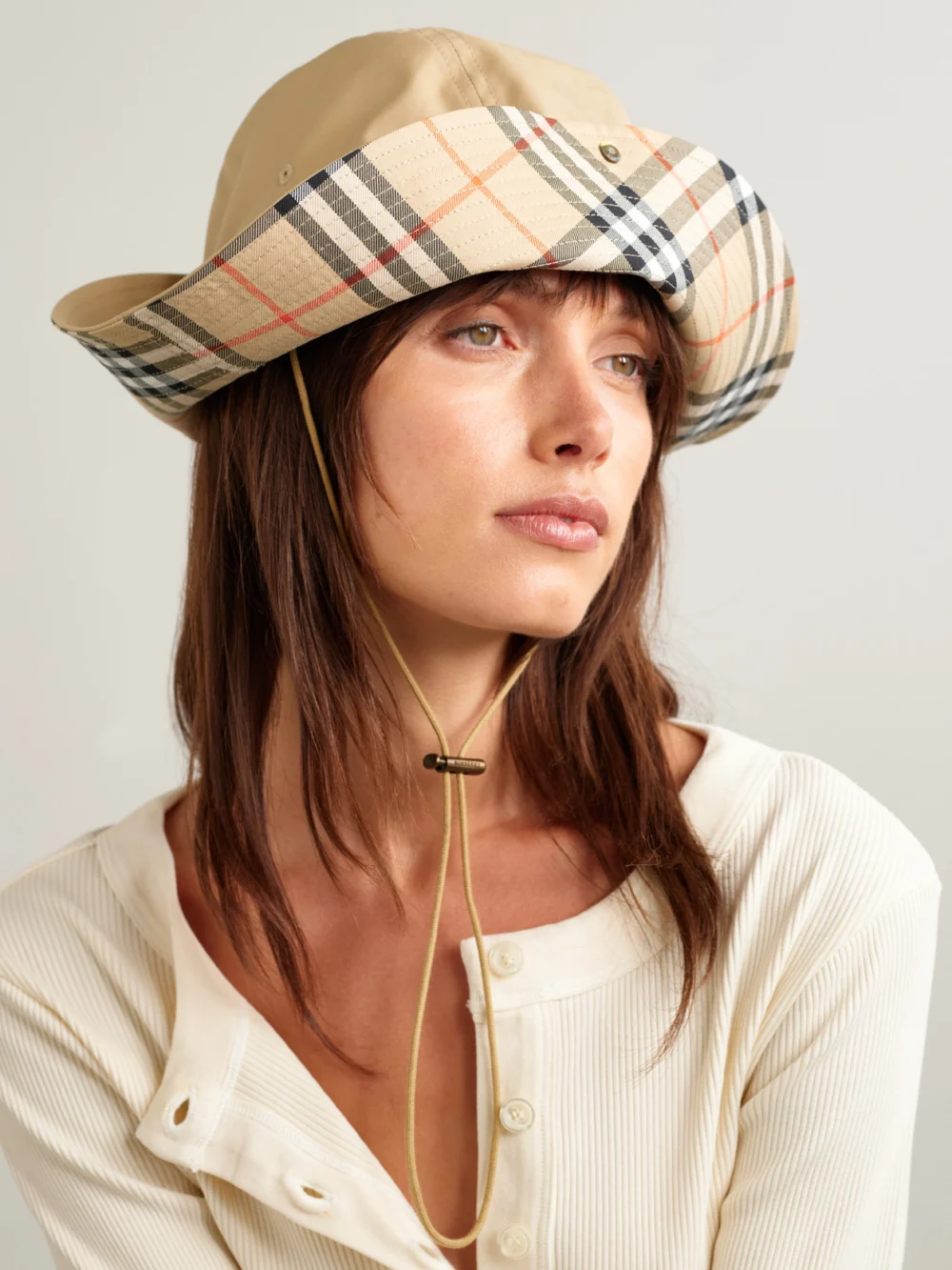 Burberry Cotton-gabardine Bucket Hat, styled view