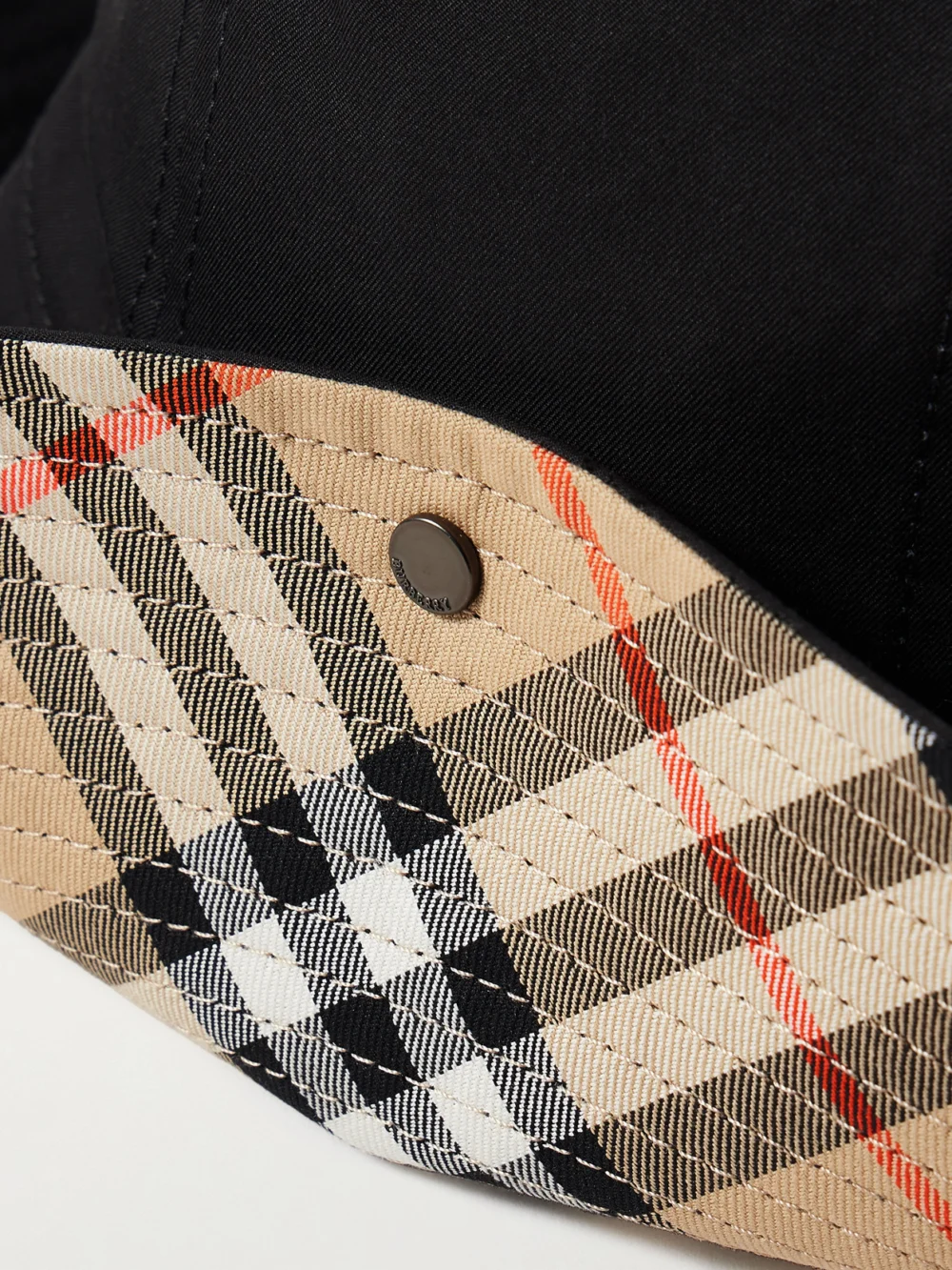 Close-up detail of the Burberry Cotton-gabardine Bucket Hat