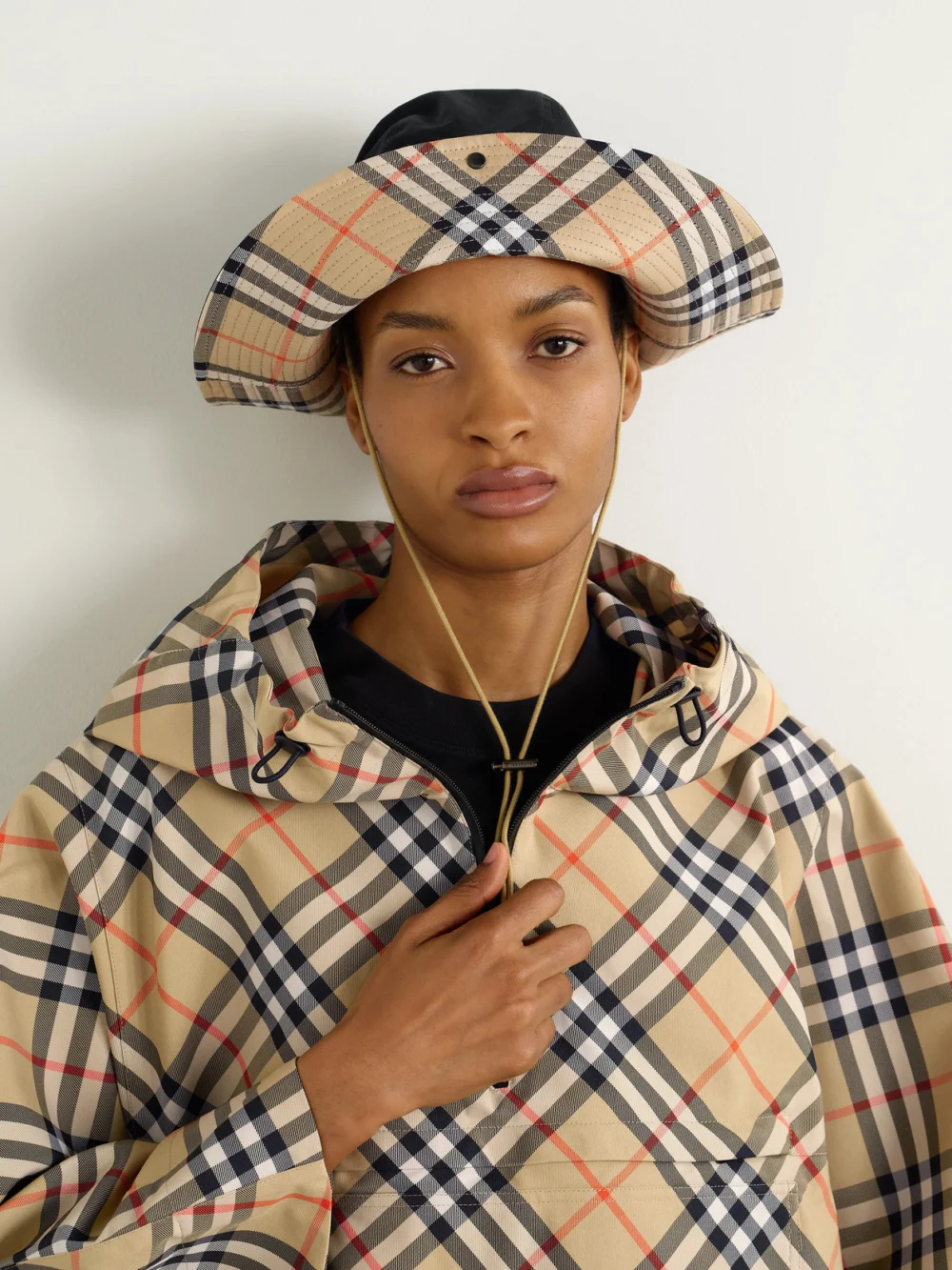 Burberry Cotton-gabardine Bucket Hat, styled view