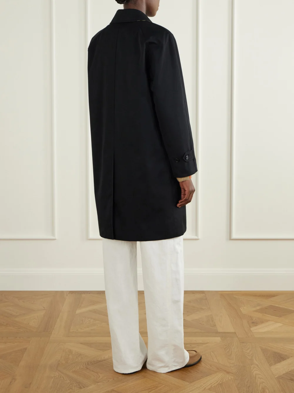 Back view of the Burberry Cotton-gabardine Coat