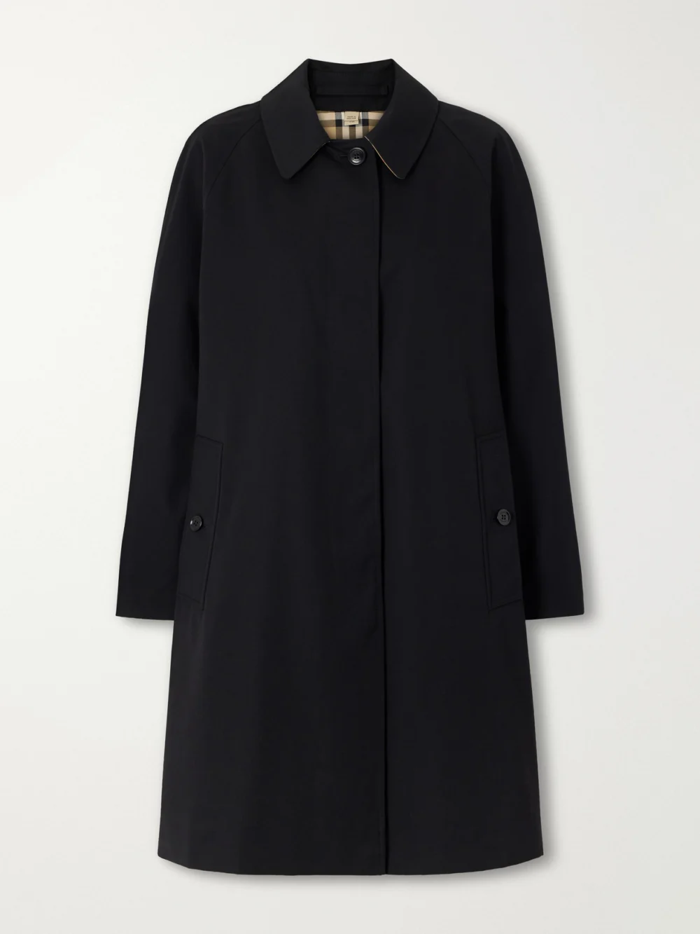 Burberry Cotton-gabardine Coat in black