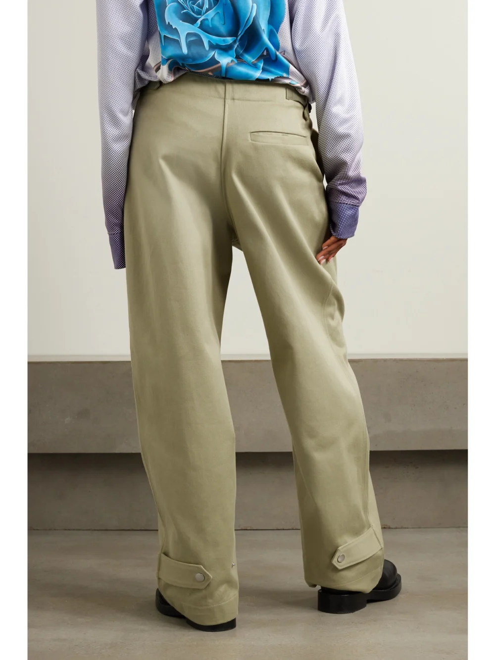 Back view of the Burberry Cotton Tapered Pants