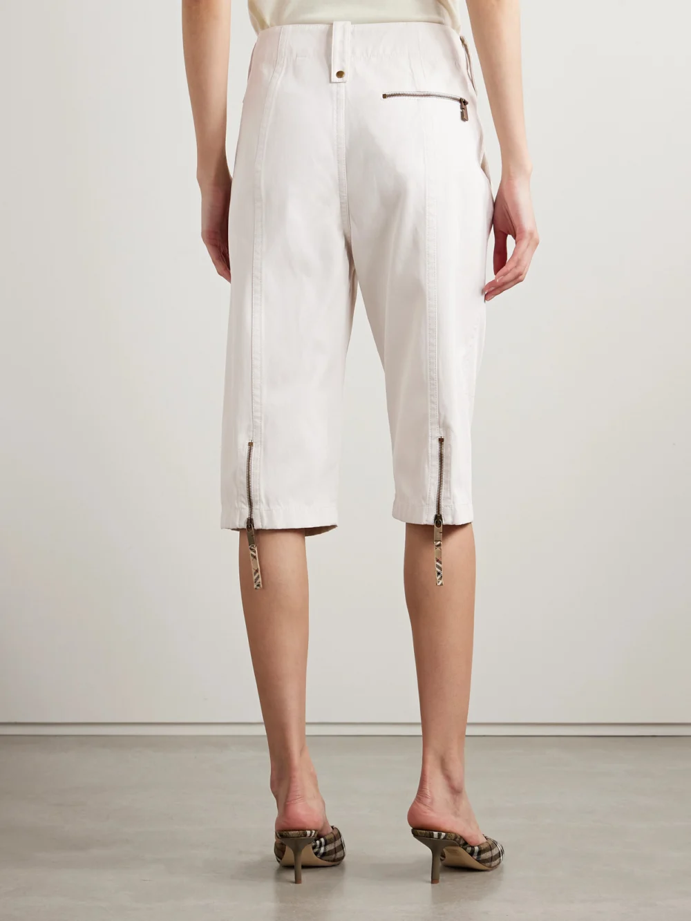 Back view of the Burberry Cotton-twill Shorts