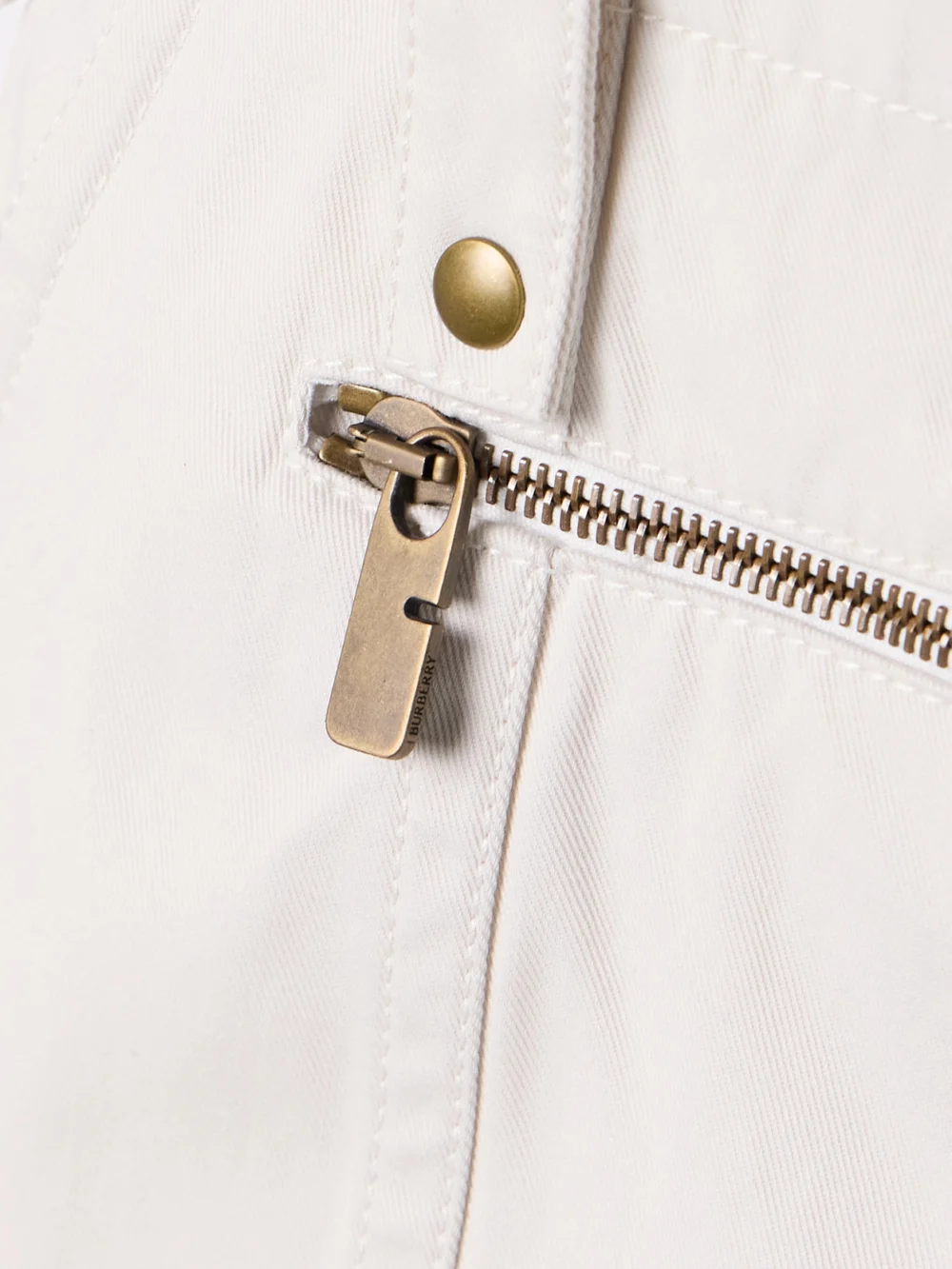 Close-up detail of the Burberry Cotton-twill Shorts