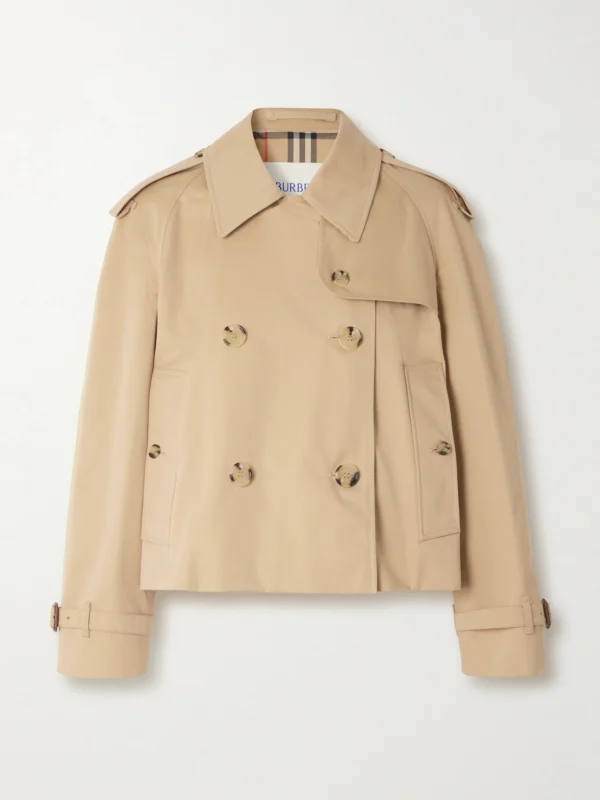 Burberry Double-breasted Cotton-gabardine Trench Coat