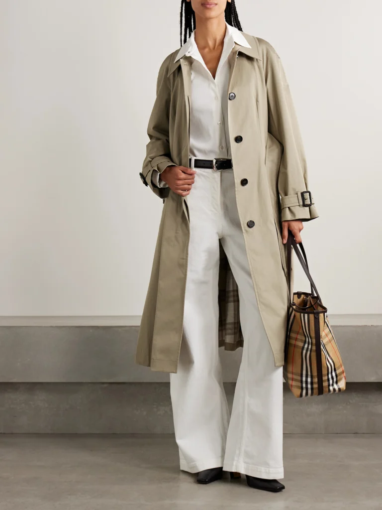 Burberry Ellingham Belted Cotton-gabardine Trench Coat