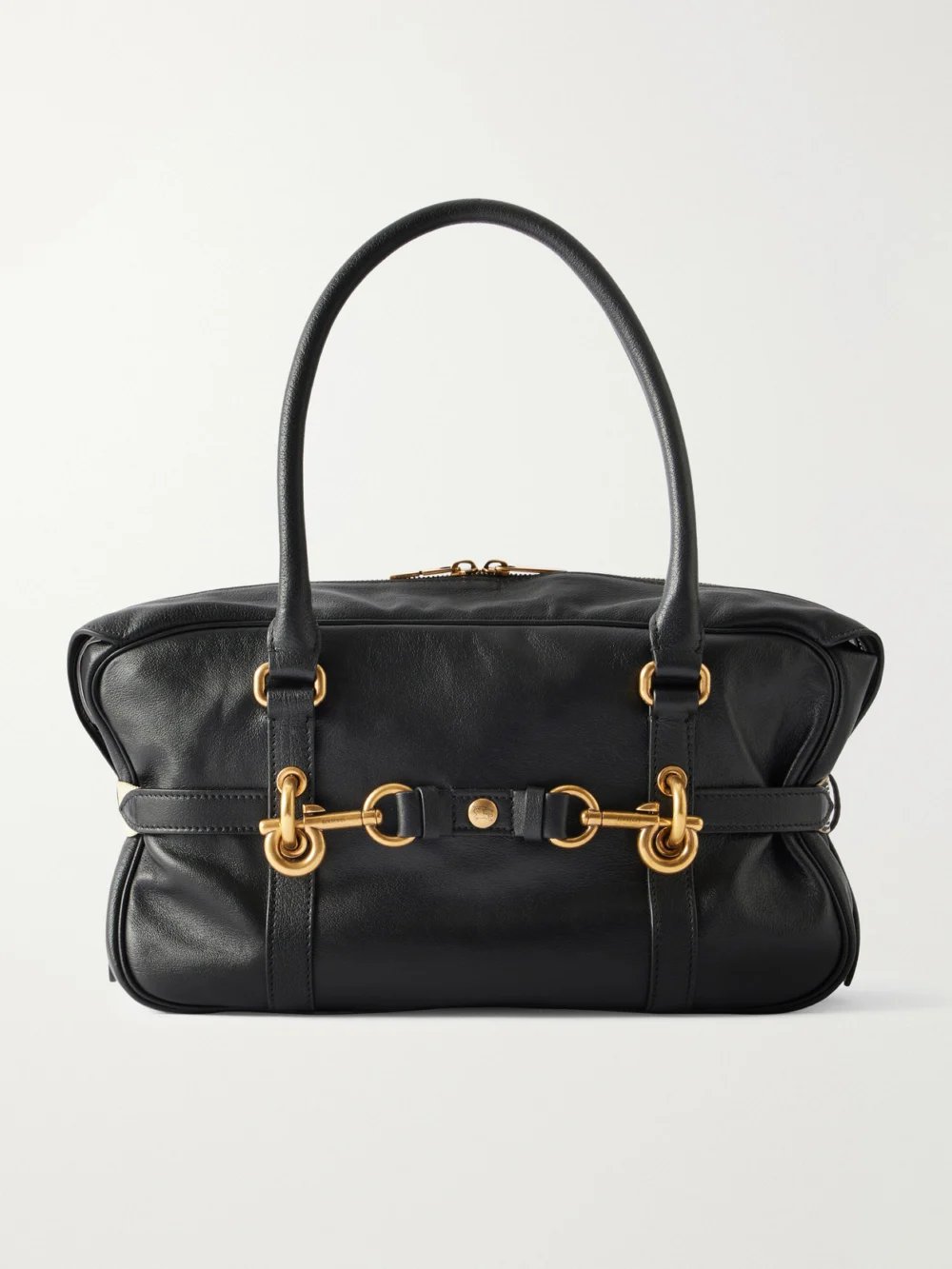 Burberry Embellished Leather Shoulder Bag in black