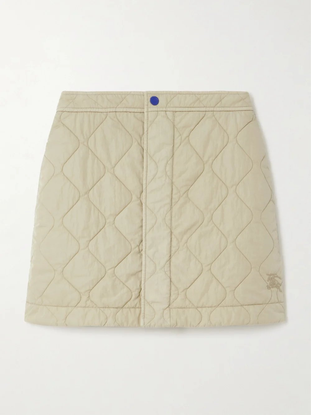 Burberry Embroidered Padded Quilted Shell Mini Skirt in ivory