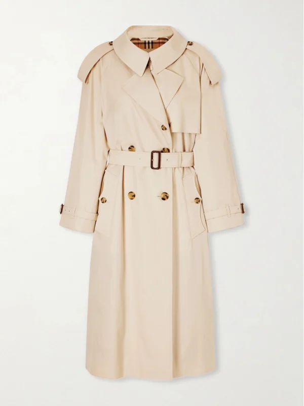 Burberry Fitzrovia Belted Cotton-gabardine Trench Coat