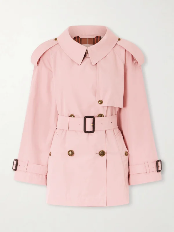 Burberry Fitzrovia Double-breasted Belted Cotton-poplin Trench Coat