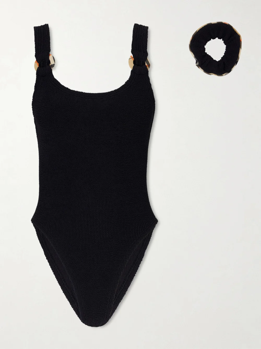 Burberry Hunza G Domino Original Crinkle™ Swimsuit in black