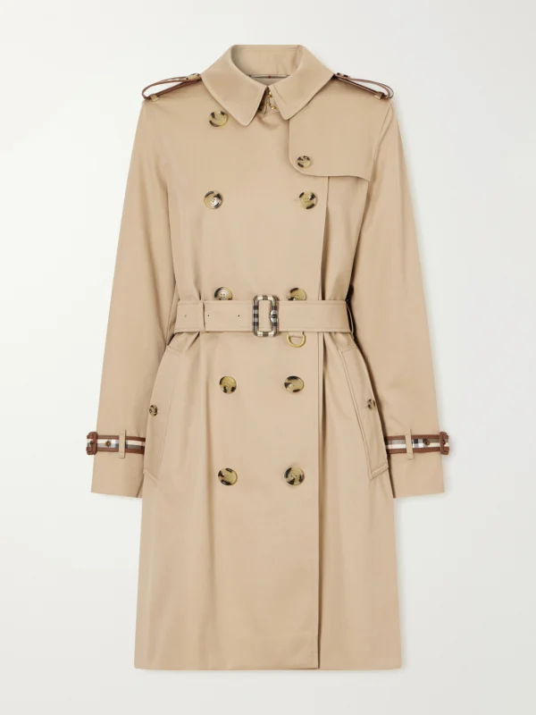 Burberry Kensington Belted Double-breasted Cotton-gabardine Trench Coat