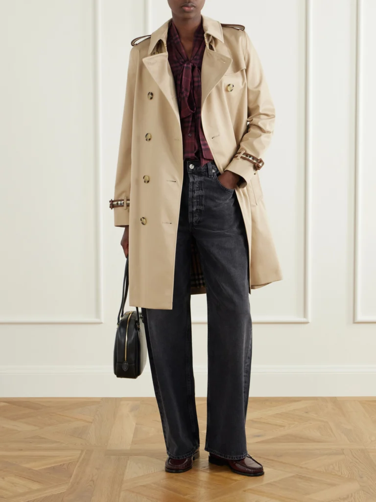 Burberry Kensington Belted Double-breasted Cotton-gabardine Trench Coat