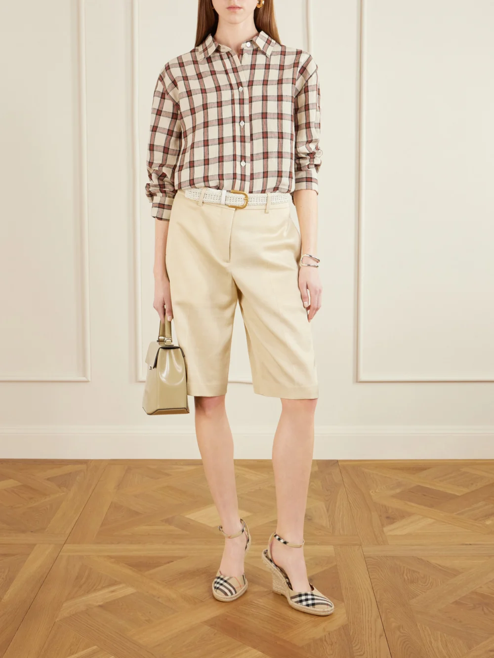 Burberry Lf Mews 90 Espadrille Wedges, styled view
