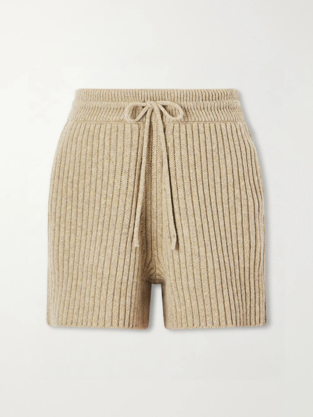 Burberry Ribbed Wool and Cashmere-blend Shorts in beige
