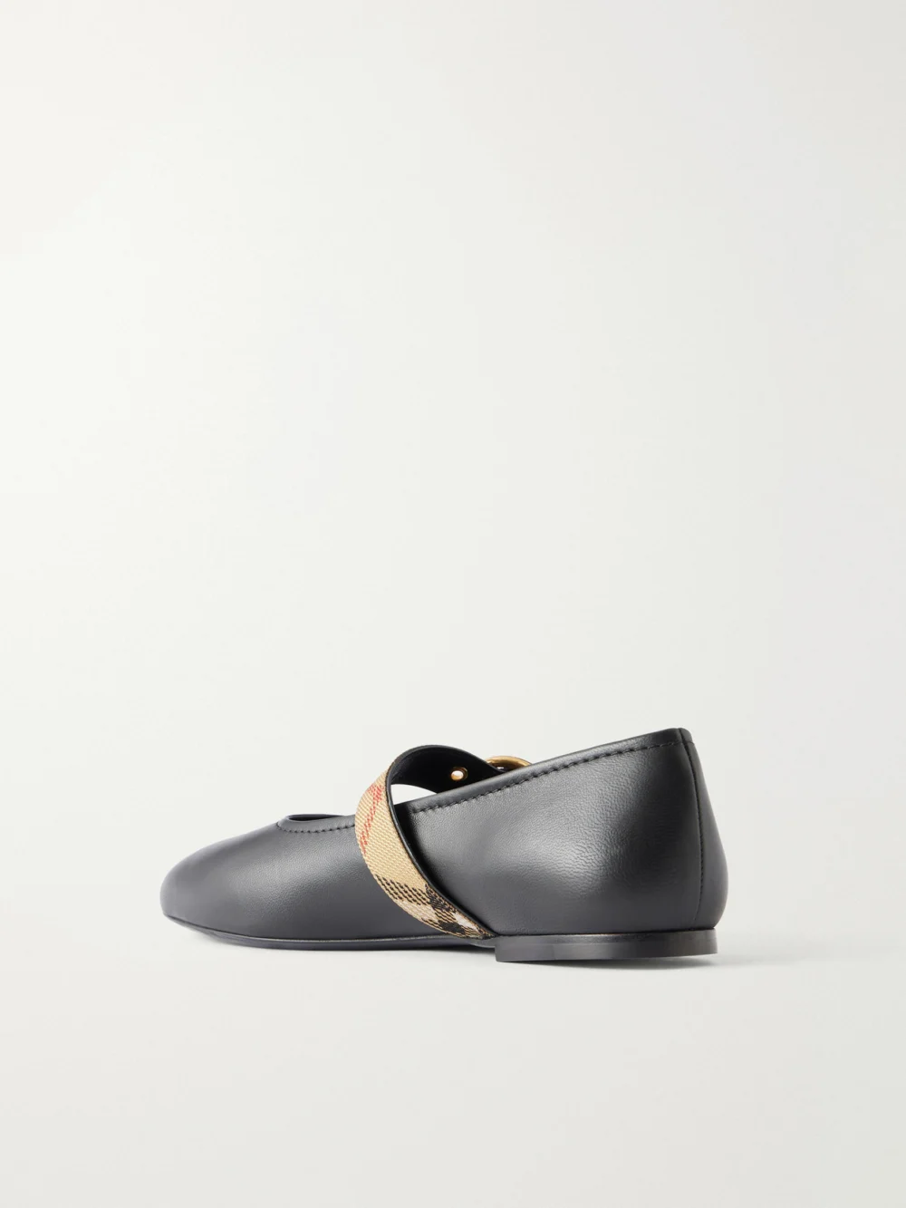 Back view of the Burberry Robin Check Strap Mary Jane Ballet Flats