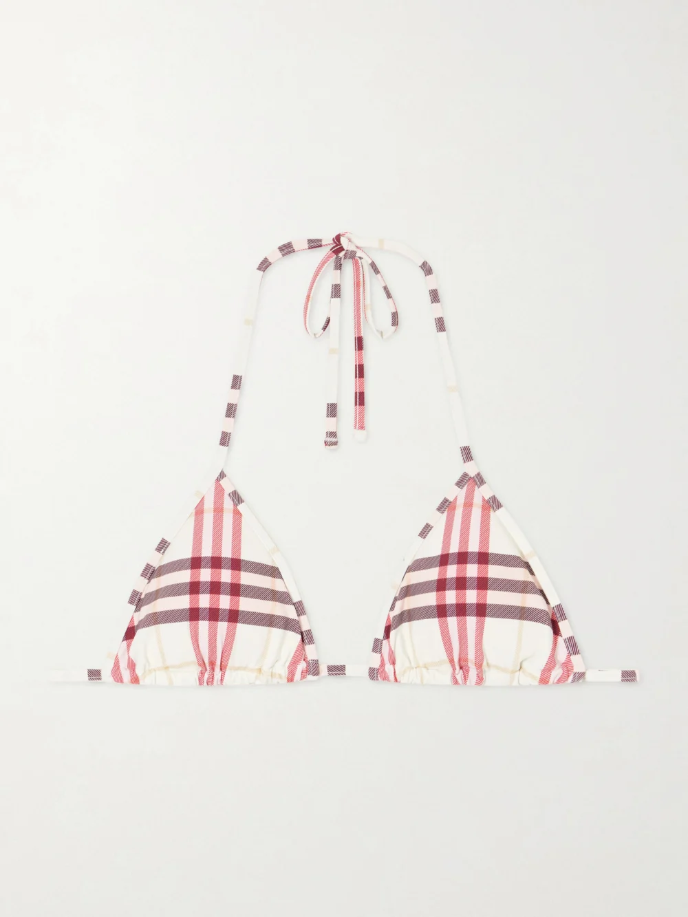 Burberry Sadie Checked Bikini Top in pink