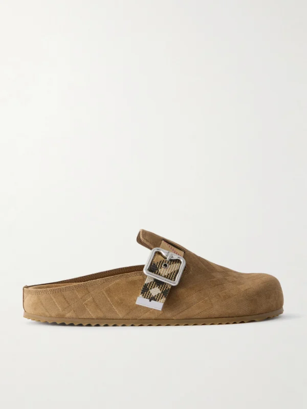 Burberry Urchin Check Suede Clog