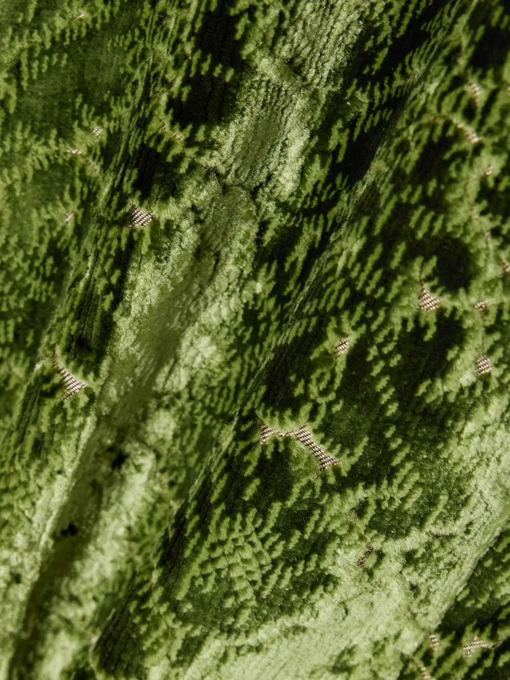 Close-up detail of the Burberry Velvet-jacquard Straight-leg Pants