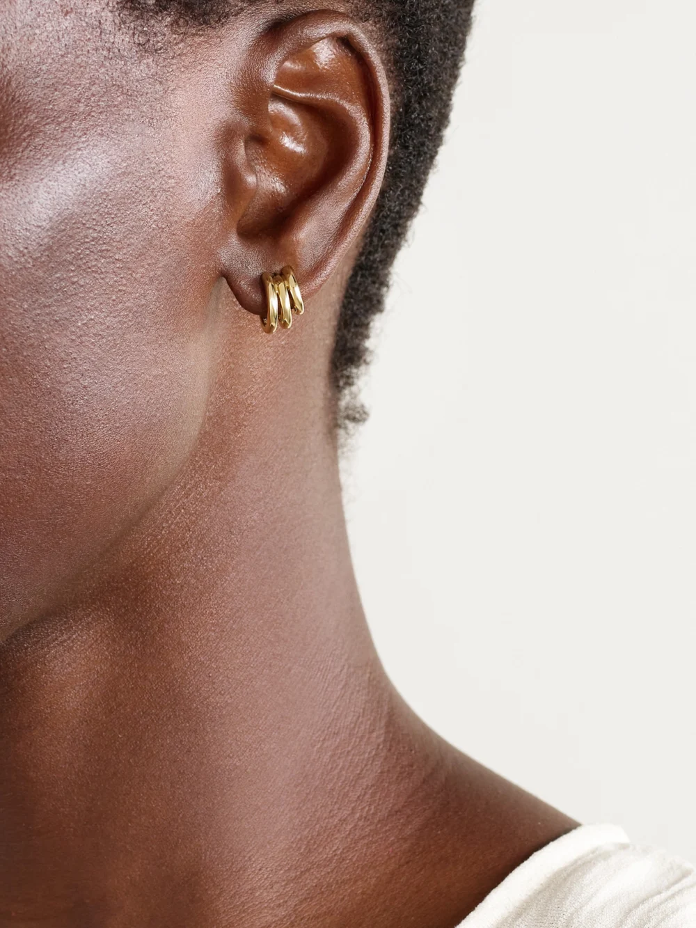 By Pariah Classic 14-karat Recycled Gold Hoop Earrings, styled view