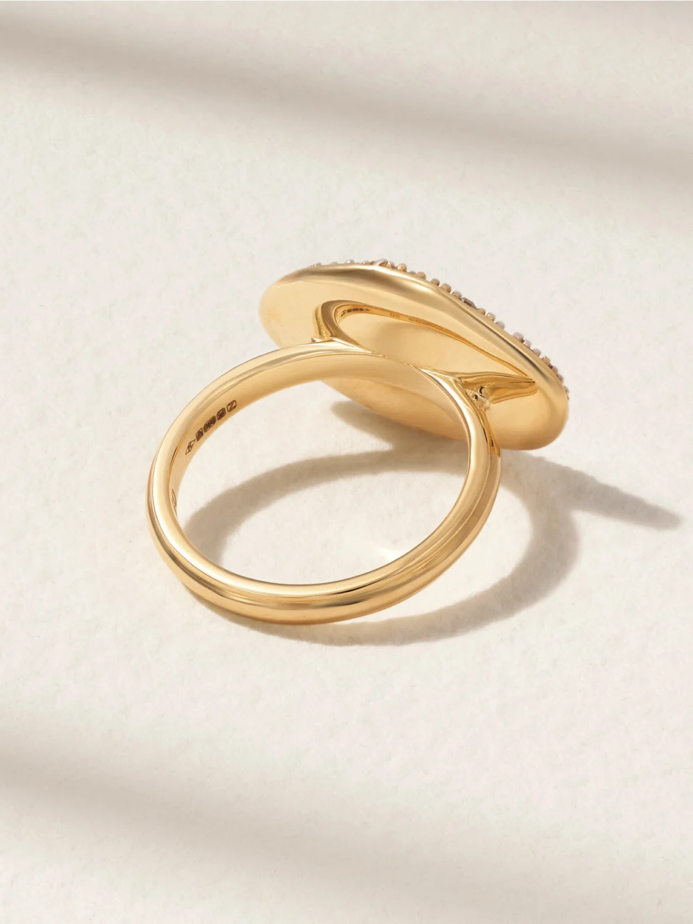 Back view of the By Pariah Cluster Rhodium-plated 14-karat Recycled Gold Diamond Ring