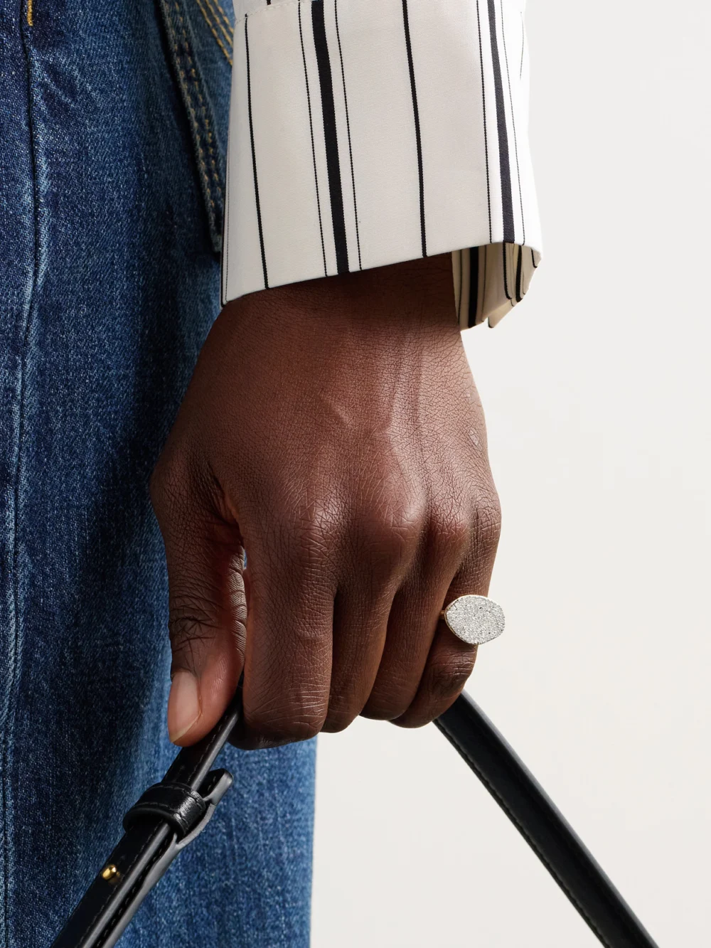 By Pariah Cluster Rhodium-plated 14-karat Recycled Gold Diamond Ring, styled view