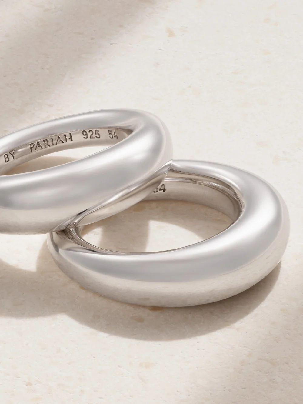 Close-up detail of the By Pariah Echo Recycled Sterling Silver Ring