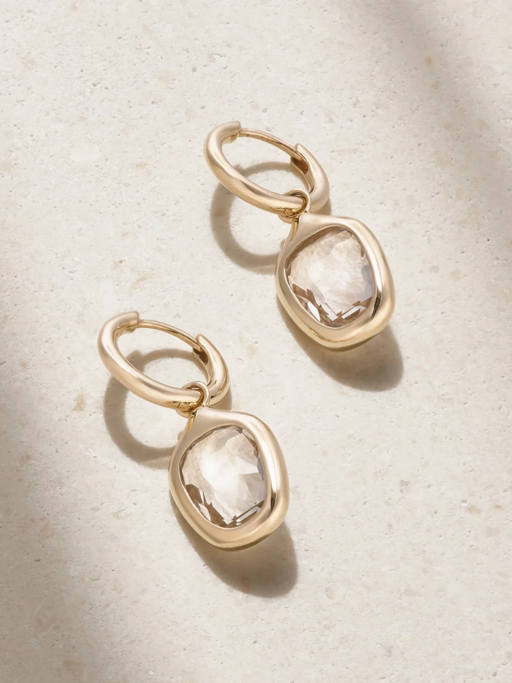 By Pariah Orbit Prism 14-karat Recycled Gold Topaz Hoop Earrings