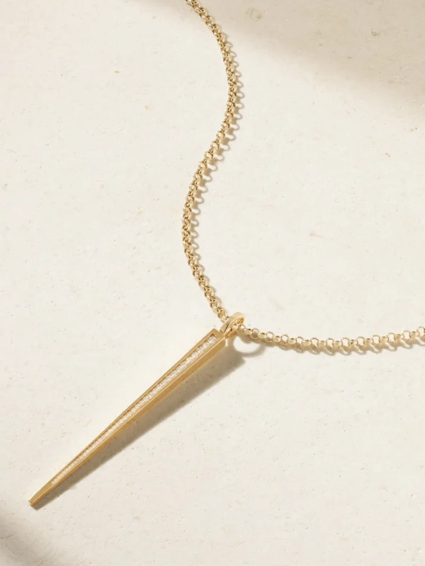 By Pariah Sticks and Stones 14-karat Recycled Gold Diamond Necklace
