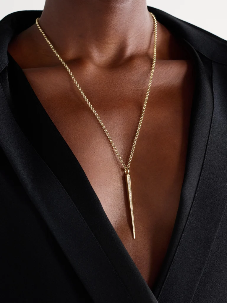 By Pariah Sticks and Stones 14-karat Recycled Gold Diamond Necklace