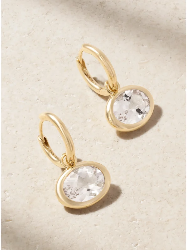 By Pariah Xl Orbit 14-karat Recycled Gold Morganite Hoop Earrings