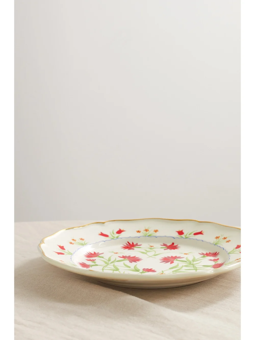 Back view of the Cabana + Carolina Herrera Josefina 27cm Gold-plated Ceramic Dinner Plate